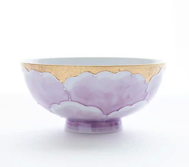 Arita Ware | Purple Peony Rice Bowl