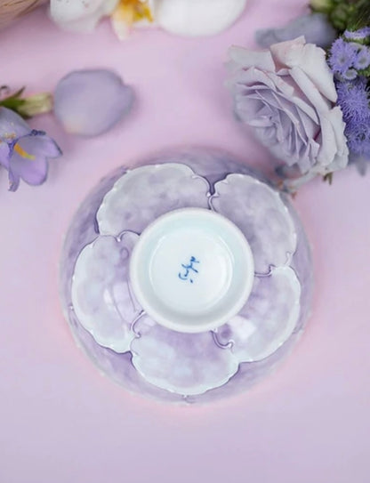 Arita Ware | Purple Peony Rice Bowl