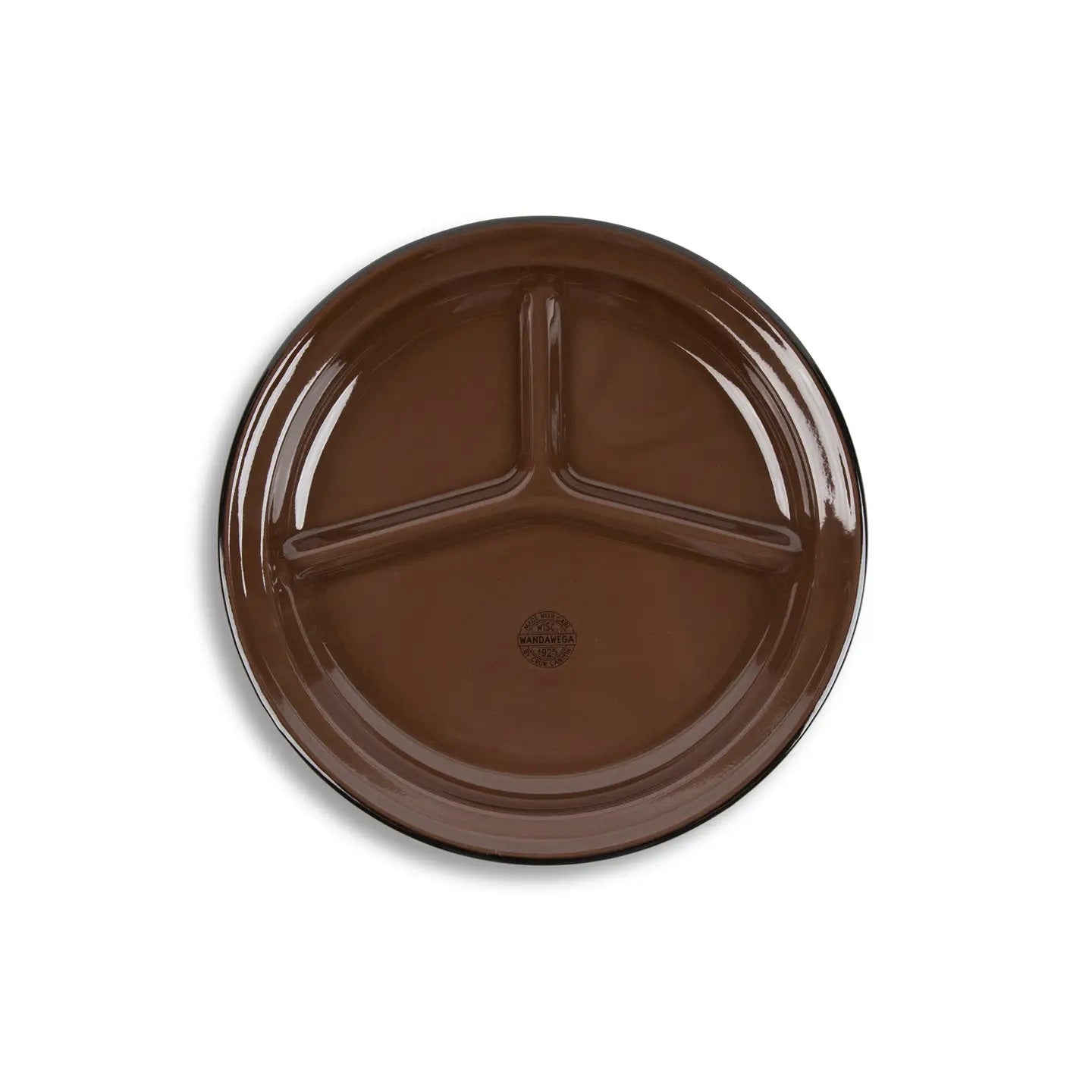 Crow Canyon | Camp Wandawega X CCH | Divided Camp Plate - Brown with Black Rim