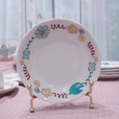 Kutani ware | Bird & Flower Series Deep Plate Style 2