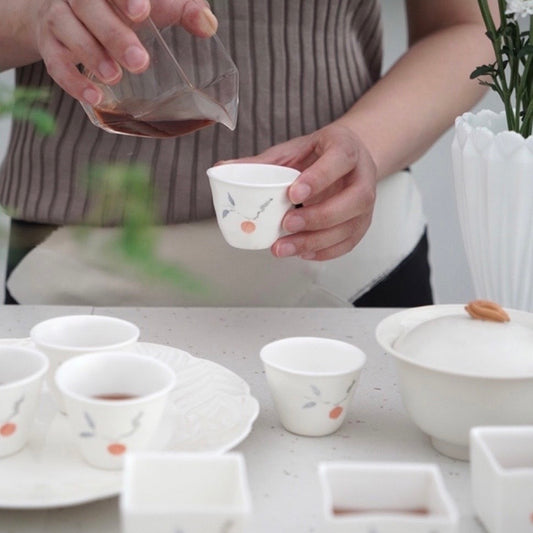 Jingdezhen | Lanting | Handmade Summer Fruit Tea Cup - Round