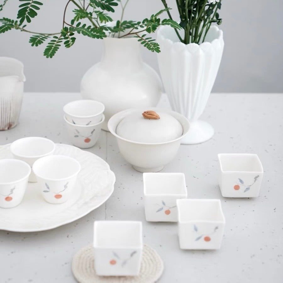 Jingdezhen | Lanting | Handmade Summer Fruit Tea Cup - Round