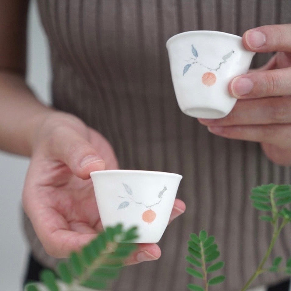 Jingdezhen | Lanting | Handmade Summer Fruit Tea Cup - Round