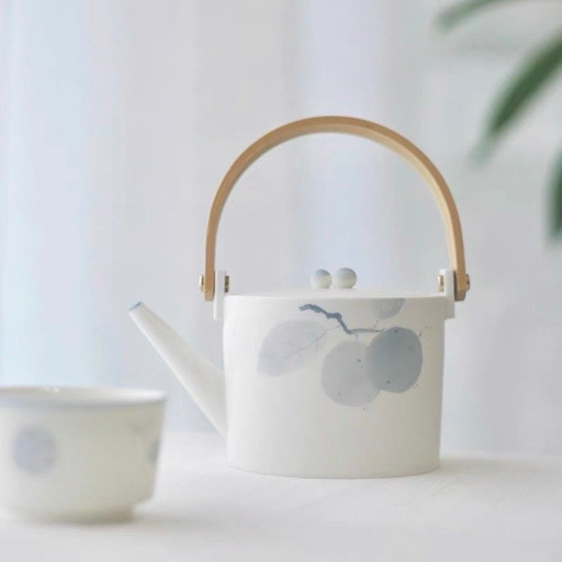 Jingdezhen | Lanting | Handmade Blue Fruit Tea Pot