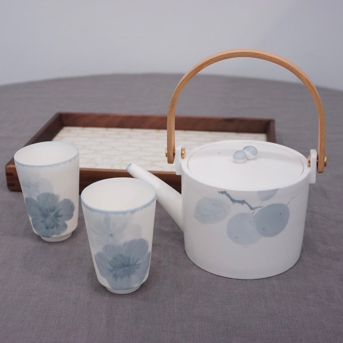 Jingdezhen | Lanting | Handmade White Mist Flower Tea Cup