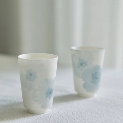 Jingdezhen | Lanting | Handmade White Mist Flower Tea Cup