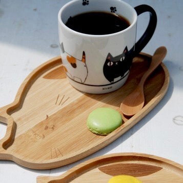 Cat Bamboo Tray