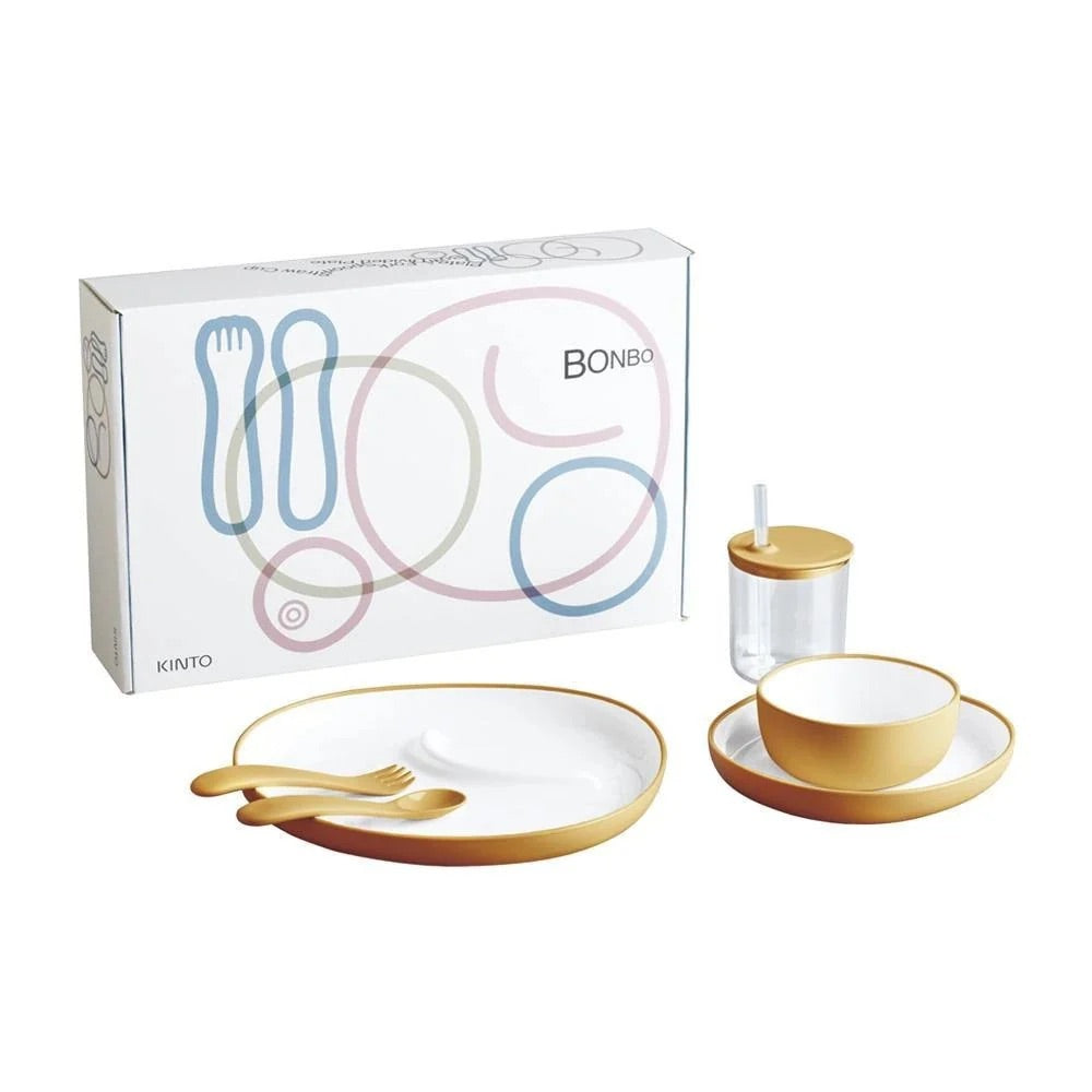 KINTO | BONBO | 6pcs Set Kids Tableware - Yellow