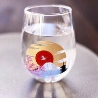 Sakura Mt. Fuji Glass Cup Set (Color Changing with Tempurature）