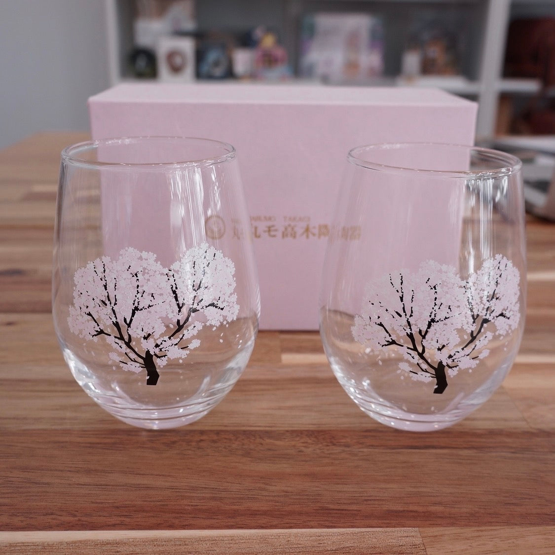 Sakura Glass Cup Set (Color Changing with Tempurature）