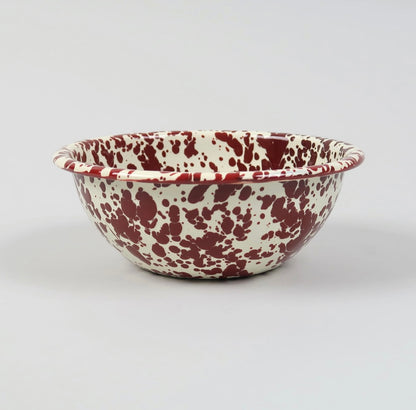 Crow Canyon | Serving Bowl (Splatter Burgundy & Cream)