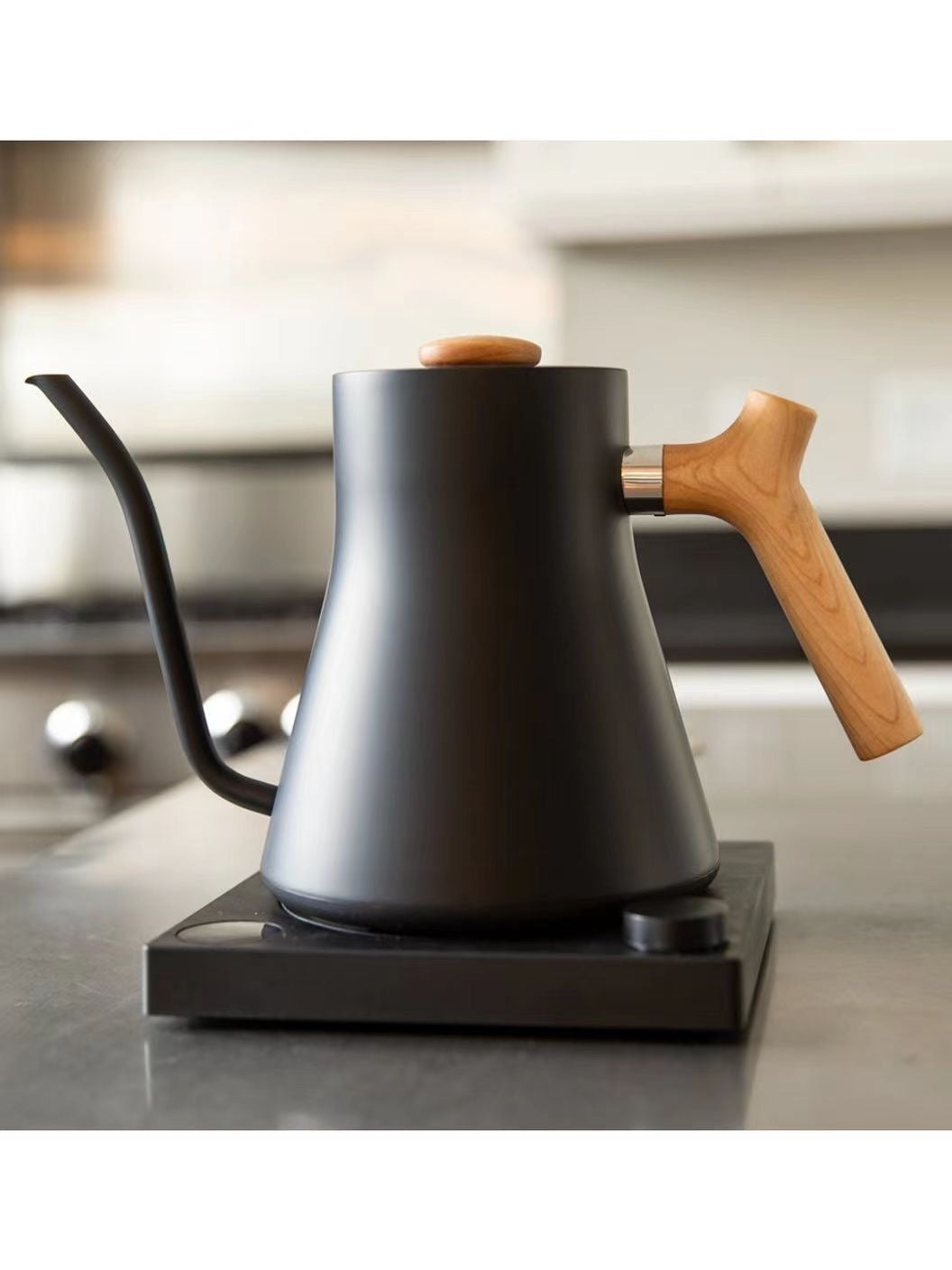 Fellow | Stagg EKG Pour Over Kettle - Electric Version Matte Black + Maple