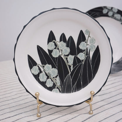 Jingdezhen | Xiaoxi | Handmade Lily of the Valley Collection - Round Plate