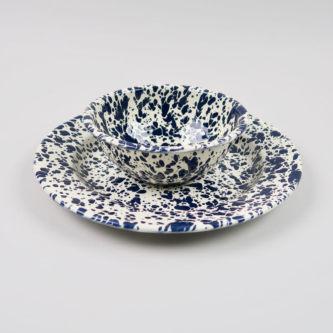 Crow Canyon | Dinner Plate (Splatter Navy & Cream)