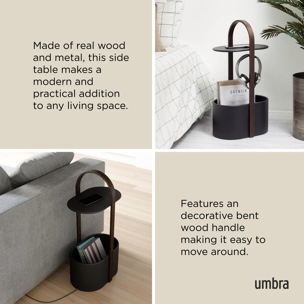 Umbra | Bellwood Storage Table - Black Walnut (Pick up & Delivery Only)