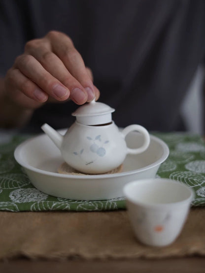 Jingdezhen | Lanting | Handmade Plum Fruit Teapot