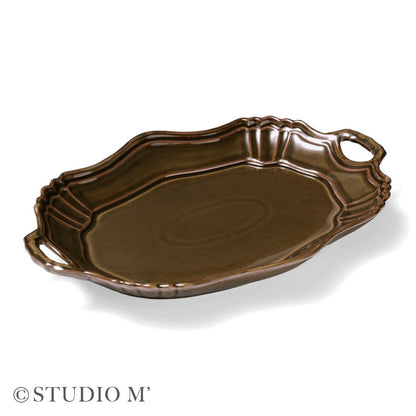 Studio M‘ | Chanter Platter with Handles - Brown