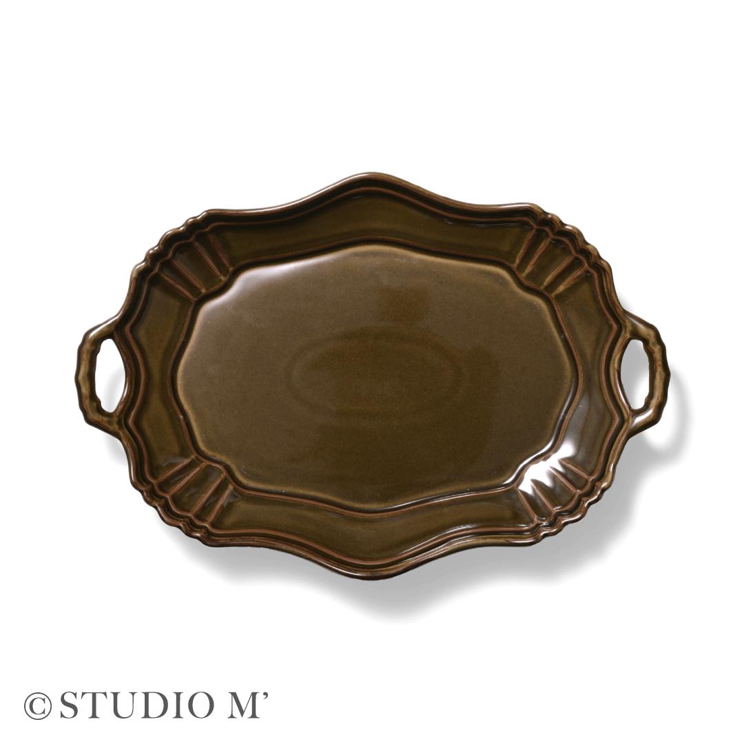 Studio M‘ | Chanter Platter with Handles - Brown