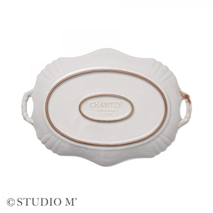 Studio M‘ | Chanter Platter with Handles - White