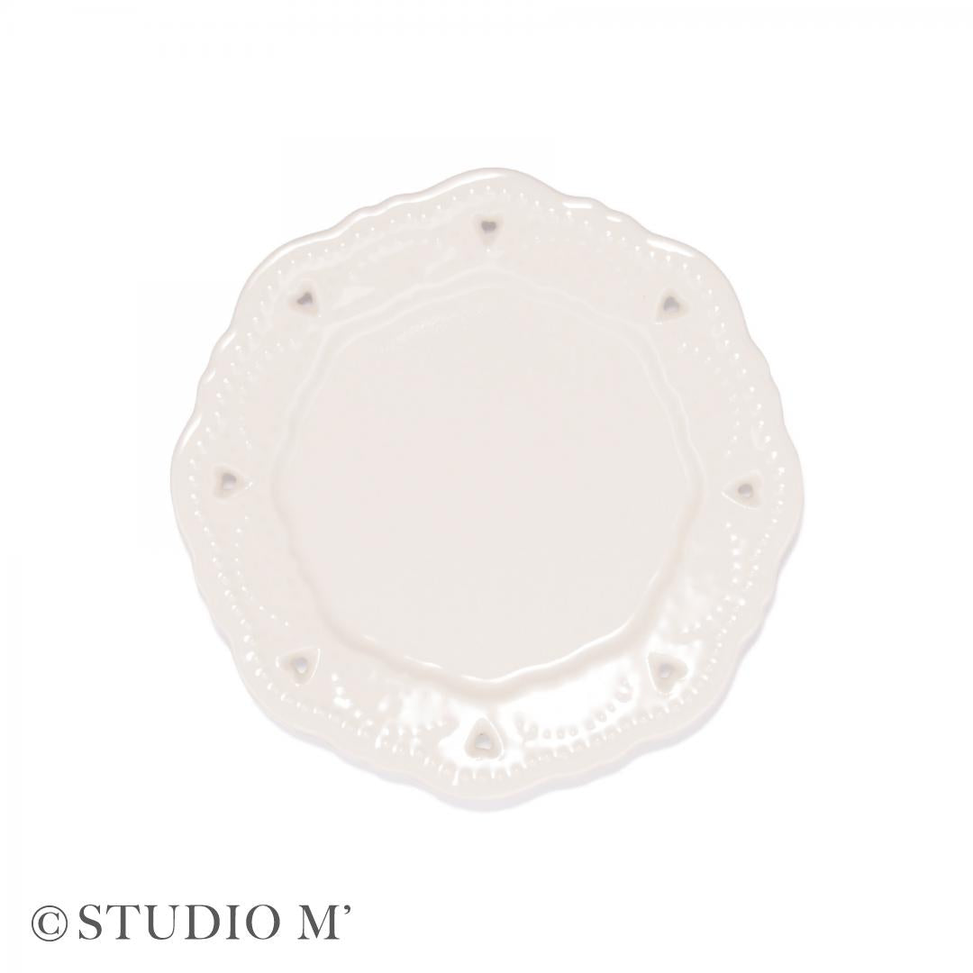 Studio M' | Crochet Hollow Round Plates - White