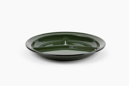 Crow Canyon | Camp Wandawega X CCH | Divided Camp Plate - Green with Black Rim