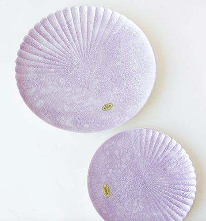 Arita Ware | Purple Pearl Bubble Pattern Plate - Round Plate