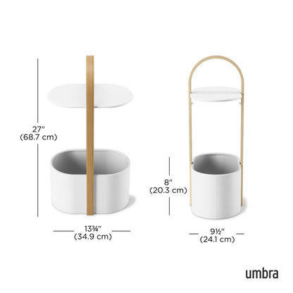 Umbra | Bellwood Storage Table - White Natural (Pick up & Delivery Only)