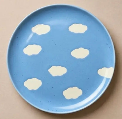 Egg Back Home｜Blue Cloud 22cm Salad Plate