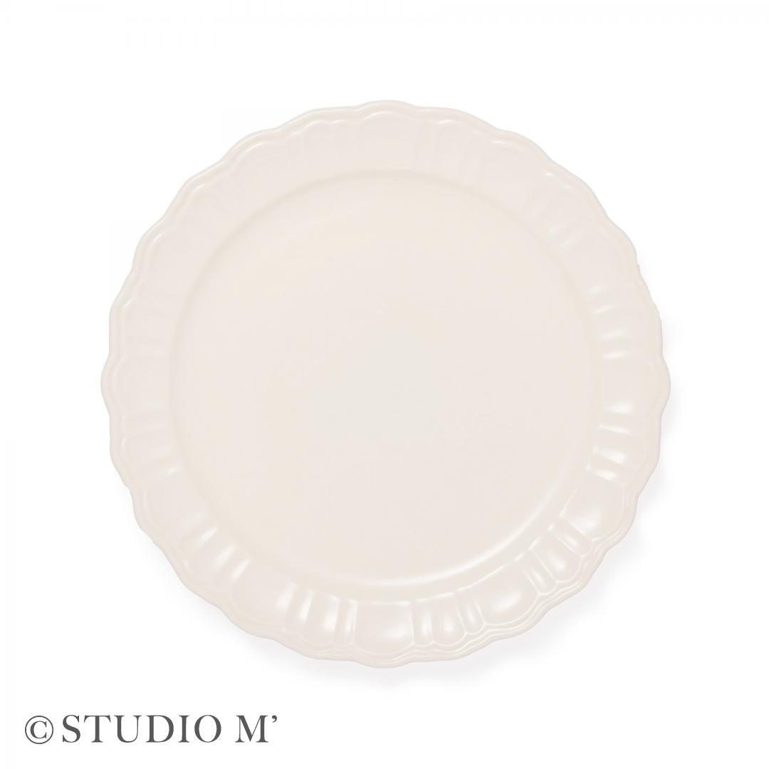 Studio M' | Pomponner Round Plates - White