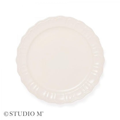 Studio M' | Pomponner Round Plates - White