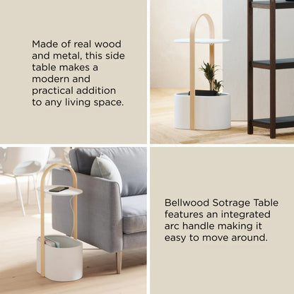 Umbra | Bellwood Storage Table - White Natural (Pick up & Delivery Only)