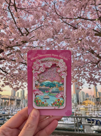 Limited Edition Vancouver Fridge Magnet - Sakura