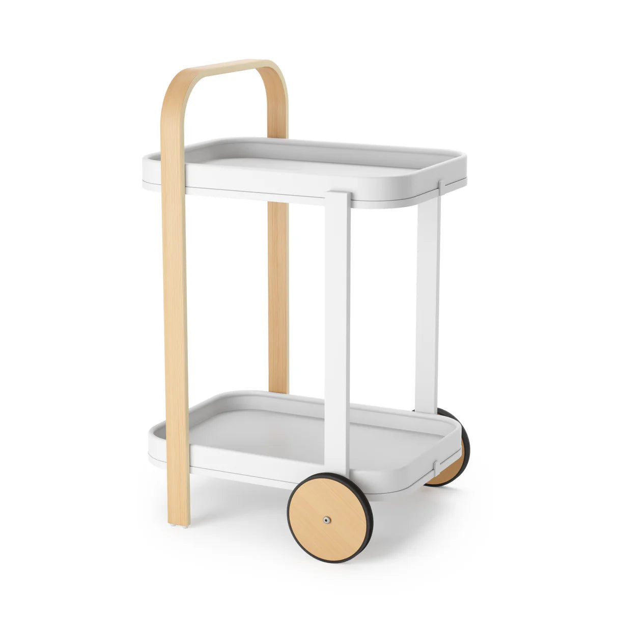 Umbra | Bellwood Bar & Serving Cart - White Natural (Pick up & Delivery Only)