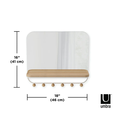 Umbra | Estique Mirror with Hooks (Pick up & Delivery Only)